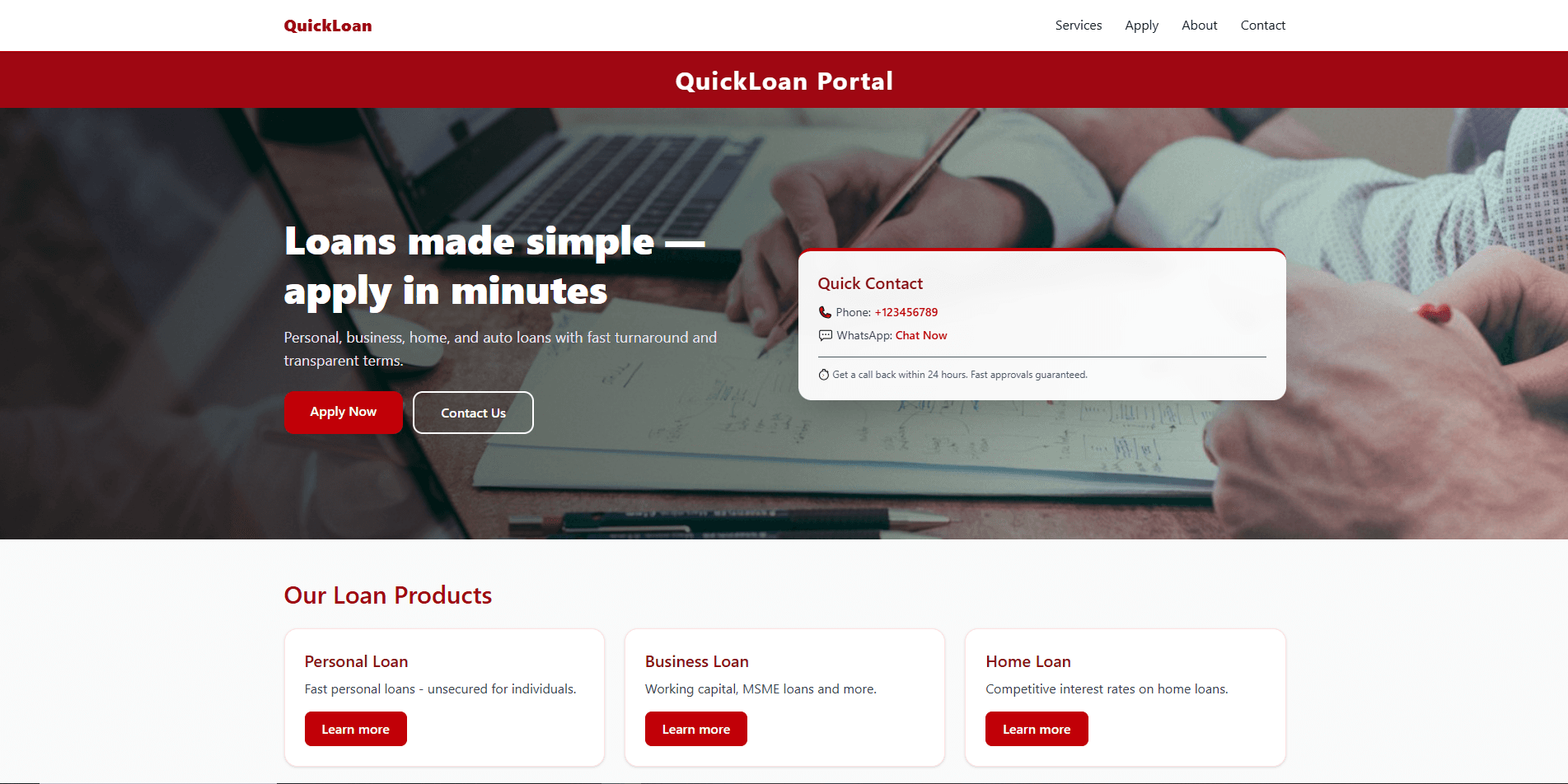 Loan Consulting Website